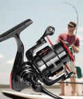 Spinning Fishing Reels For Freshwater, Lightweight Six Plus One Stainless Steel Ball Bearings Ultra Smooth Retrieve, close-up