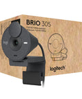 Full HD 1080P Business Webcam With Wide Angle Lens And Sliding Privacy Shutter Zoom Microsoft Teams Certified, Logitech Brio 305 on box.