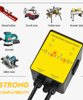 Ortis Automatic Vacuum Switch control box, yellow front panel with 220V labels and dual power cables