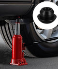 12 Pack Silicone Hydraulic Jack Oil Plugs For Floor Jack Reservoir Fill Hole installed on red floor jack with car tire in view