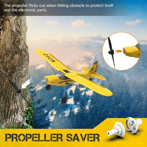 Sport Cub RC Plane Trainer No Brainer To Fly With 3 Flight Modes 6 Axis Gyro Stabilizer Prop Saver RTF 400mm Yellow