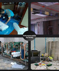 Heavy Duty Electric Copper Tube Bender And Pipe Bending Tool For AC Refrigerator Repair with work setup and technician at site.