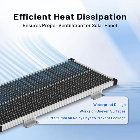 Solar panel with Z brackets from 16 Piece Solar Panel Mounting Bracket Kit With Z Brackets Lightweight Aluminum Corrosion Free Construction