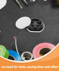 Durable Round Pin Buckle Sectional Furniture Connectors for couch and sofa with tools and wires on dark surface