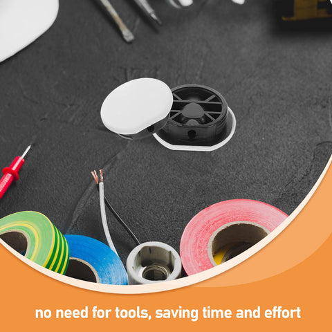 Durable Round Pin Buckle Sectional Furniture Connectors for couch and sofa with tools and wires on dark surface