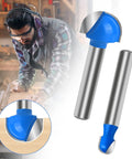Box Router Bit Set 8 Pc Solid Carbide 1/4 Inch Shank Woodworking Bits with 1/4 to 1 Inch Round Nose Double Flute for half round grooves