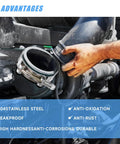 Installing Sixteen Pack T Bolt Hose Clamps Set With Eight Size Options From 3/4 Inch To 2.5 Inch Premium 304 Stainless Steel