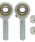POSB5 Male Rod End Bearing 5 Sixteenth Inch Bore 2 Pack Built Tough From Alloy Steel For Industrial Equipment Easy Install Spherical Joint Corrosion Resistant High Strength Precision Fit with two bearings and nuts