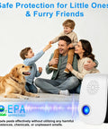 Family with dog and child sitting near Eight Pack Ultrasonic Pest Repeller For Indoor Use With 3D Dual Speakers