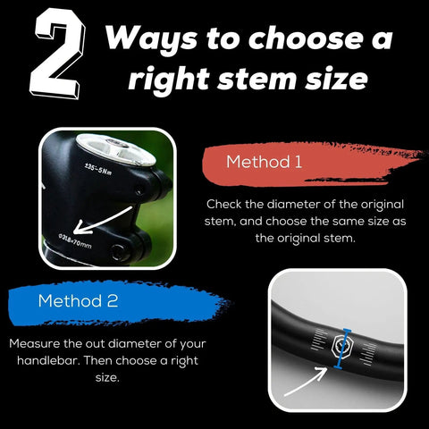 Guide on choosing Short Mountain Bike Stem for 31.8mm Handlebars, 1 1/8 inch steerer, with 35mm length and 0 degree rise, black aluminum.