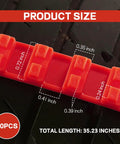 Wicked Strong 20 Pack Plastic Snow Tire Chains For Cars SUVs Trucks, showing 35.2 inch nylon chains on tire tread with size details.