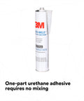 Window Weld Urethane Windshield Adhesive, High-Strength Fast-Cure One-Part Auto Glass Sealant, 10.5 Fl Oz Cartridge, Black