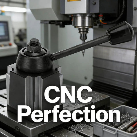 Wedge Type Tool Post Boring Holder For CNC Machining In High Speed Steel on a CNC machine with quick change lever