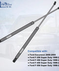 Heavy Duty Front Hood Struts Gas Springs Shocks For Ford F 250 F 350 F 450 F 550 Super Duty And Excursion 1999 2007 2000 2005