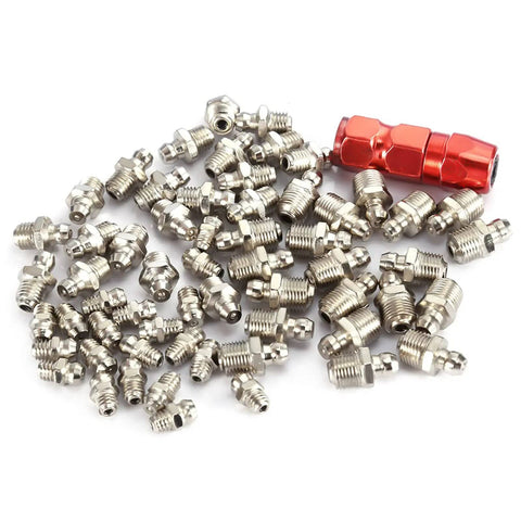 60 Piece Grease Nipple Fitting Kit Built From Metal Lubrication Parts Pro Grade Rust Proof Zerks For Automotive Motorcycle Truck