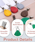Colorful tablecloth weights with clips, showcasing 12 Pack Marble Tablecloth Weights With Teardrop Metal Clips, Green Stone Table Cover Pendants For Outdoor Picnics, Family Dinners, And Parties, Durable Clip On Weights To Keep Tables Flat And Stays Put, with strong bite clips and durable material.