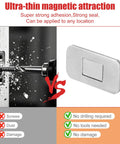 Comparison of Ultra Thin Magnetic Cabinet Door Catches Kit, 12 Pairs With No Drill Double Sided Adhesive Strips vs screws