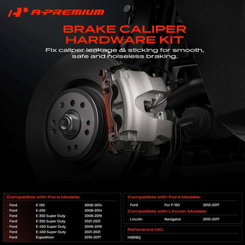 Premium Front Side Disc Brake Hardware Kit Fits Ford F-150 Expedition E-Series And Lincoln Navigator For Rock Solid Stopping Power And Smooth Daily Drives That Never Flake Out on front wheel assembly