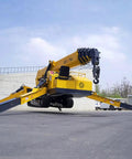 Compact 3 Ton Hydraulic Crawler Crane With Slick 360 Spin And Electric Hoist Built Solid For Tight Spaces Quick Construction Prep And Heavy Daily Lifting Chops with extended boom and electric hoist.