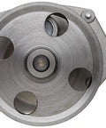 Top view of Heavy Duty Engine Water Pump For Top Shelf Cooling Performance with metallic finish and precision openings.