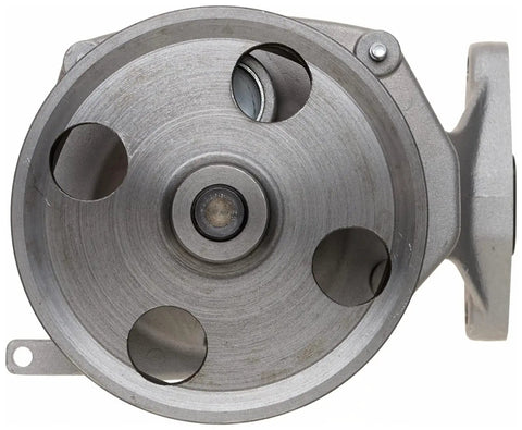 Top view of Heavy Duty Engine Water Pump For Top Shelf Cooling Performance with metallic finish and precision openings.