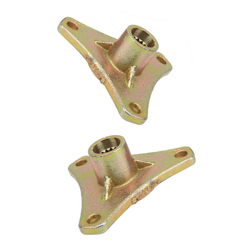 Two Piece Rear Spline Axle Hub 17 Tooth Beefy Steel Alloy Direct Bolt Up Fitment For 110Cc Mini Atv And Go Kart showing dual hubs.