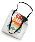 Vintage Dragon Boat Team Tote Bag For Paddlers And Crew Dragon Boat Racing Gear For Practice And Race Day 16 By 16 Inch Durable Canvas Tote with "Eat Sleep Dragon Boat Repeat" design.
