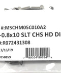 M5 X 10mm Stainless Steel Slotted Cheese Head Machine Screws Din 84 A2 70 Grade in resealable bag for repairs.