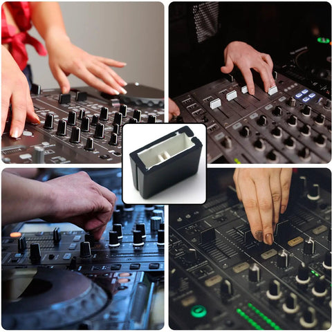 10 Pcs Fader Caps For Pioneer DJM Series Mixers Black Slider Knobs Replacement Kit With Easy Installation Durable Plastic Secure Fit