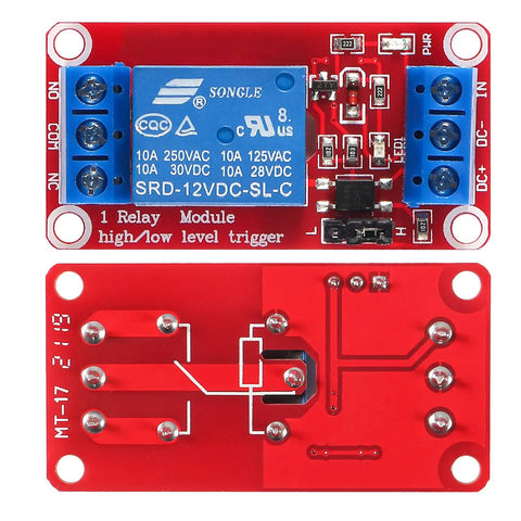 12 Pack 12V Relay Module 1 Channel Board With Optocoupler For High And Low Level Trigger Supports 250V 10A AC And 30V DC With Screw Terminals And Indicator Great For DIY Projects