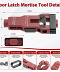 Heavy Duty Aluminum Alloy Door Hinge Jig And Lock Latch Installation Kit For Dead Simple Mortise Cutting And Dead Center Hole Drilling No Fuss Carpenter Tool Set, 6.4in long and ergonomic design.