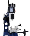 Pro Grade Benchtop X Y Mortiser With Sliding Axis Table And Half HP 1750 RPM Motor side view