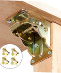 Zero Wiggle Self Locking Folding Hinges For Furniture Legs Tables And Chairs Pro Level Spring Activated bracket installed on wood