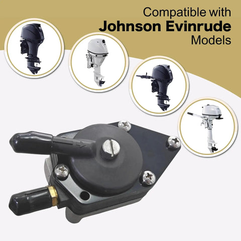 Fuel Pump for Johnson Evinrude OMC Outboard Engines 20 25 35 50 65 70 75 85 88 90 100 105 115 125 135 140 HP Replacement 18-7352