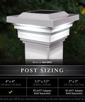 Regal Solar Post Cap 4x4 White With Warm And Cool LED Light Modes Durable PVC Post Light For Outdoor Posts Weather Resistant