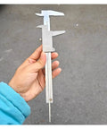 All In One Pro Grade Stainless Steel Caliper Set With Vernier And Digital Readouts Four Use Gauge held in hand