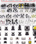260Pcs Micro Momentary Tactile Push Button Switch Kit With 26 Values 2 3 4 Pin Options, 12V DC, 50mA, assorted in a case