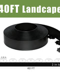40 Ft Landscape Edging Border With 50 Anchoring Spikes 4 In Tall Plastic Garden Barrier for lawn and trees, rolled view