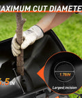 Powerful 15 Amp Electric Wood Chipper Shredder With 1.75 Inch Cutting Capacity For Branches And Twigs in action