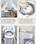 Hand Crank Washing Machine With Biomimetic Scrub Interior Manual Portable Laundry Soaker instructional steps for use.