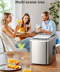 Smart Countertop Ice Maker Portable Ice Machine With Self Cleaning Quick Ice In 6 Minutes 26 Lbs Per Day in a kitchen setup