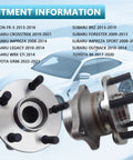 Five-Lug Wheel Hub Bearing Assembly With ABS For Toyota 86 GR86 Scion FR-S Subaru BRZ Crosstrek Forester Impreza Sport Legacy Outback WRX STI 09-21 Two-Piece Replacement Model 512401, shown with fitment information for various models.