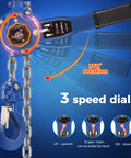 Lever Chain Hoist 3300 Lbs Capacity, 20 Ft Lift, One And A Half Ton Manual Ratchet Chain Puller with 360-degree rotation