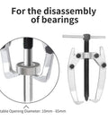 Beefed Up 2 Jaw Gear Puller Set 2.5 Inch Universal Bearing Extractor Tool 65mm Reach High Carbon Steel.