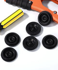 Four Pack Rubber Grease Cap For Trailer Axles, Dust Cap Fits EZ Lube Dexter And Compatible Models, loose caps shown with tools