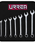 6-Point Box End Standard Combination Wrench Set, 13-Piece, Fully Polished Chrome Finish, displayed on black background