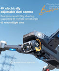 Foldable 4K Drone With Dual Cameras And 110 Degree Wide Angle Adjustable Height Six Axis Gyro close-up of adjustable camera system
