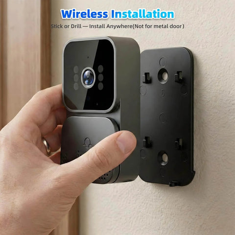Installing Wireless Video Doorbell Camera With Indoor Monitor No WiFi Or App Required 2 4G Local Transmission 2-Way Audio