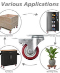 heavy-duty locking caster wheels with various applications