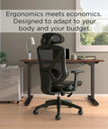 Ergonomic Mesh Task Chair With Lumbar Support And Adjustable Height For All Day Comfort in home office setting